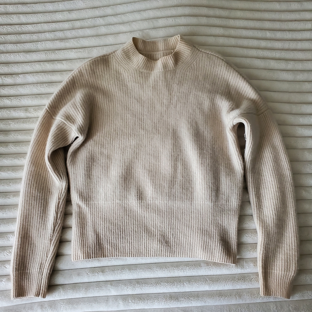 Thick Cashmere Cream Women's Sweater Size S